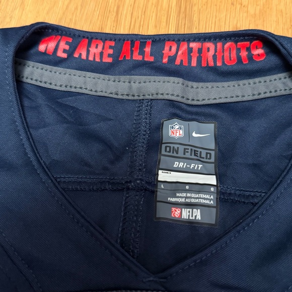 NFL Patriots Navy and Red Kids Jersey - Picture 3 of 5